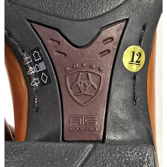 ARIAT Heritage R Toe Men's 13" Brown Western Boots Size 12D 34740 Cowboy Trucker - Picture 11 of 12